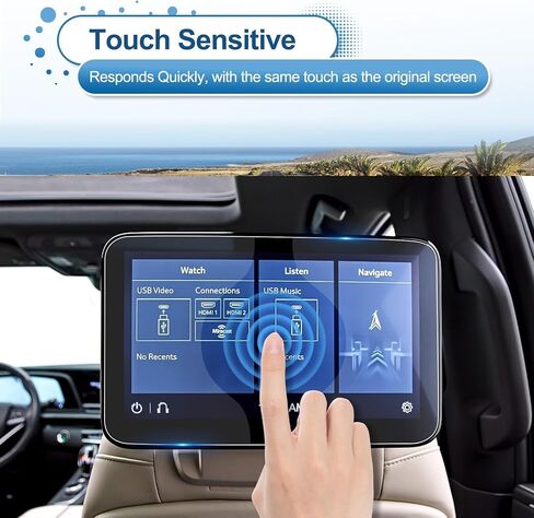 (2PC) Coleya 2021-2023 2024 Escalade Screen Protector for Cadillac Escalade Rear-seat 12.6-inch Touch Screen, 9H Tempered Glass 2023 Escalade Accessories 2024 Escalade Rear Display Protector 12.6" in Saudi Arabia