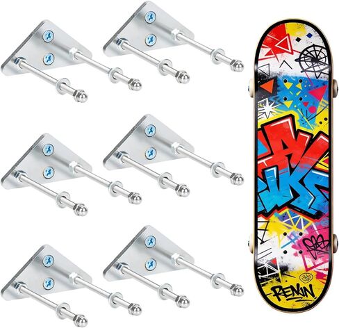 حامل لوح تزلج على الحائط من CARGEN مكون من 6 قطع - رف عرض لوح تزلج من الألومنيوم مع فتحتين لولبية للتعليق الأفقي والرأسي يناسب معظم ألواح التزلج الطويلة والطوابق العليا in Kuwait