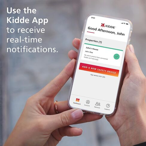 Kidde Smart Smoke Detector & Indoor Air, Quality Monitor, WiFi, Alexa Compatible Device, Hardwired w/Battery Backup, Voice & App Alerts, 2 Pack in Saudi Arabia