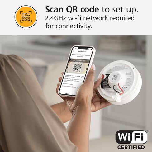Kidde Smart Smoke Detector & Indoor Air, Quality Monitor, WiFi, Alexa Compatible Device, Hardwired w/Battery Backup, Voice & App Alerts, 2 Pack in Saudi Arabia