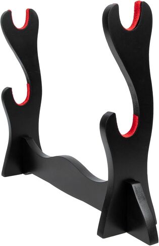VICASKY Wooden Two-tier Flute Display Stand Desktop Wind Instrument Holder Musical Instrument Storage Rack for Home Use in Saudi Arabia