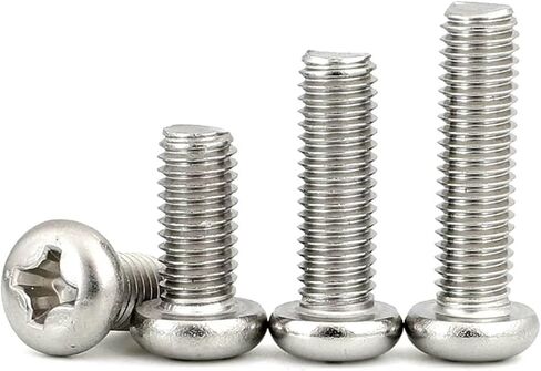 50pcs Micro Small GB818 304 Stainless Steel Cross Pan Head Screw Round Bolt(7mm,M1.4) in Saudi Arabia