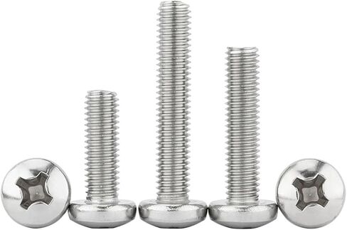 50pcs Micro Small GB818 304 Stainless Steel Cross Pan Head Screw Round Bolt(7mm,M1.4) in Saudi Arabia