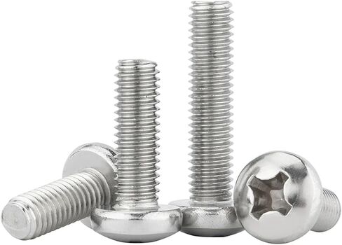 50pcs Micro Small GB818 304 Stainless Steel Cross Pan Head Screw Round Bolt(7mm,M1.4) in Saudi Arabia