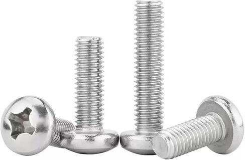 50pcs Micro Small GB818 304 Stainless Steel Cross Pan Head Screw Round Bolt(7mm,M1.4) in Saudi Arabia