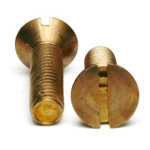 براغي ماكينة ذات رأس مسطح مشقوقة من السيليكون البرونزي - 1/4"-20 × 1-1/2" الكمية 25 in Saudi Arabia