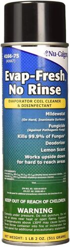 4166-75 Evap-Fresh No-Rinse Evaporator Coil Cleaner & Deodorizer — 18 oz Aerosol, Lemon Scent, Foaming Formula, Works Upside Down in Saudi Arabia