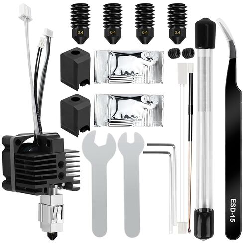 مجموعة Hotend لطابعة Bambu Lab X1/X1C/X1 Carbon ثلاثية الأبعاد، مجموعة كاملة من الطباعة عالية السرعة X1C نهاية ساخنة مع مروحة، فوهة فولاذية صلبة 0.4 مم طقم تنظيف بديل Hotend لـ Bambu Lab X1/X1C/X1 Carbon in Kuwait