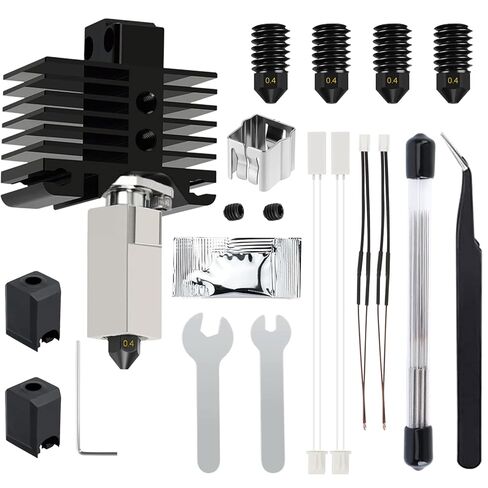 Hotend Kit for Bambu Lab X1/X1C/X1 Carbon 3D Printer, Full Assembly High Speed Printing X1C Hot End with Fan, Hardened Steel Nozzle 0.4mm Replacement Cleaning Kit Hotend for Bambu Lab X1/X1C/X1 Carbon in Saudi Arabia