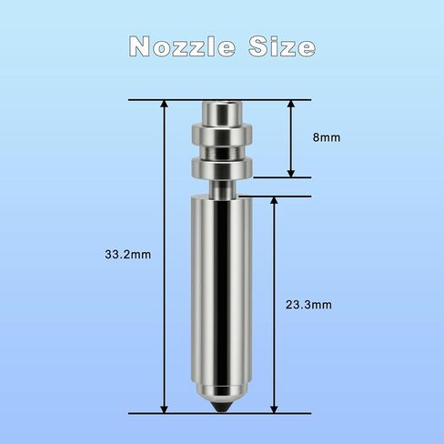 2 Pcs 0.4MM Nozzles for Kobra X Assembled Extruder Hotend, 3D Printer Hardened Steel Nozzle for Anycubic Kobra X in Saudi Arabia