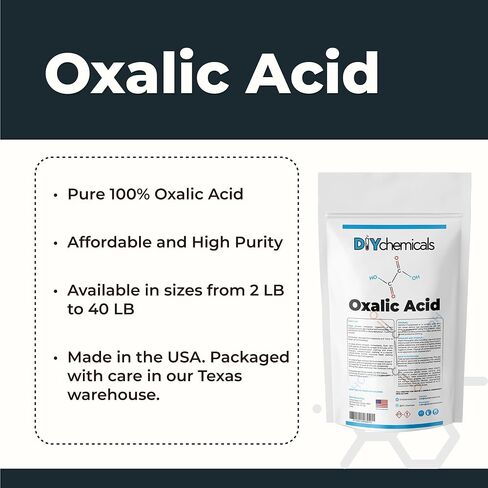 Oxalic Acid 99.6% – High Purity Crystalline Powder for Cleaning, Rust Removal, Wood Bleaching, and Laboratory (10Lbs) in Saudi Arabia