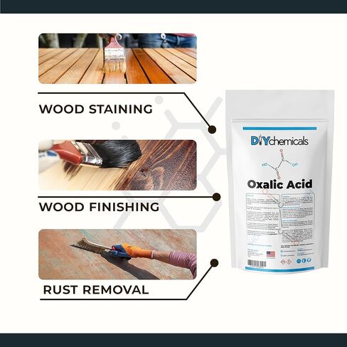 Oxalic Acid 99.6% – High Purity Crystalline Powder for Cleaning, Rust Removal, Wood Bleaching, and Laboratory (10Lbs) in Saudi Arabia