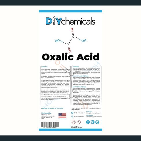 Oxalic Acid 99.6% – High Purity Crystalline Powder for Cleaning, Rust Removal, Wood Bleaching, and Laboratory (10Lbs) in Saudi Arabia