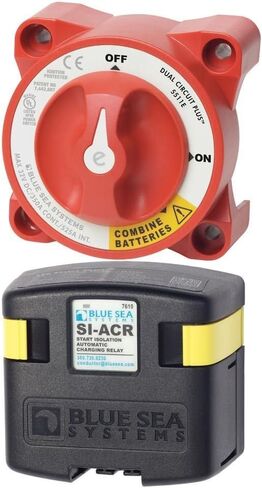 BLUE SEA SYSTEMS Dual Circuit Plus Battery Switch w/ ACR, MFG# 7650, Dual Circuit Plus Battery Switch w/ACR, Inc 5511e Dual Circuit Plus Battery Switch & 7610 Automatic Charging Relay / BS-7650 / in Saudi Arabia
