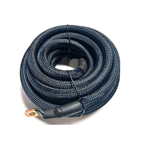 كابل سلك بحري Xscorpion 1/0 AWG مجدول من جلد الثعبان OFC 7 ألوان، 6 أطوال مختلفة، تم تجميعه يدويًا في الولايات المتحدة (أسود/أحمر، 17 قدم) in Saudi Arabia