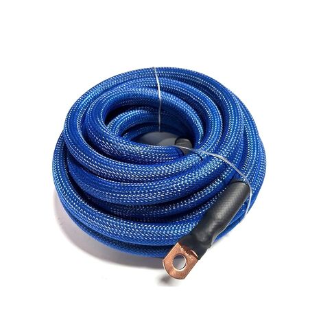 Xscorpion 1/0 AWG Snakeskin Braided Sleeving Power OFC Marine Wire Cable 7 Colors, 6 Different Lengths, Assembled by Hand in US (Black/Red, 17FT) in Saudi Arabia