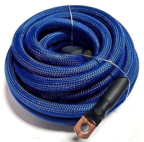Xscorpion 1/0 AWG Snakeskin Braided Sleeving Power OFC Marine Wire Cable 7 Colors, 6 Different Lengths, Assembled by Hand in US (Black/Red, 17FT) in Saudi Arabia