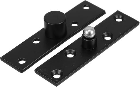Heavy Duty Stainless 360-degree Rotating Door Pivot Hinge Invisible Center Hung Pivot for Wood Doors with Matte Black Finish, Top and Bottom Mount Suitable for Home and Office Use in Saudi Arabia