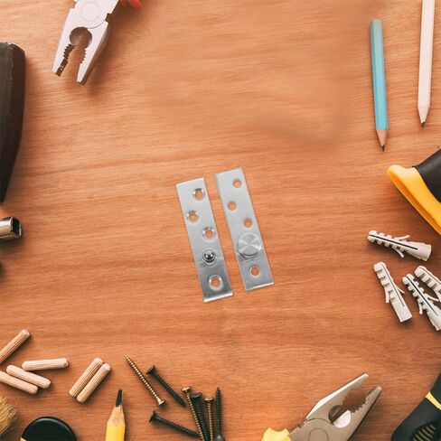 MAGICLULU 2 Pairs Brushed Silver Medium Offset Concealed Rotating Door Pivot Hinges for Cabinet and Wood Doors in Saudi Arabia