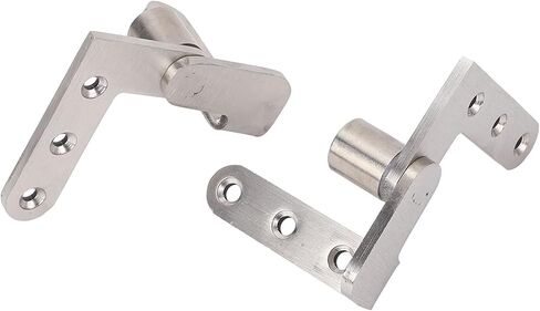 Jeffergarden Door Pivot Hinges, Heavy Duty Stainless Steel 270 Degree Rotating Inset Hinge Left Right Maximum Load 130lbs, with 32 Large Screws for Easy Installation, for Cabinets Swing in Kuwait