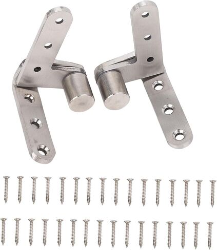 Jeffergarden Door Pivot Hinges, Heavy Duty Stainless Steel 270 Degree Rotating Inset Hinge Left Right Maximum Load 130lbs, with 32 Large Screws for Easy Installation, for Cabinets Swing in Kuwait