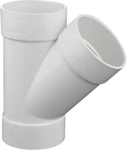 2 "PVC 45 درجة Wye DWV Sanitary Y-TEE Street لتصريف النفايات وتنفيس تركيبات الأنابيب البلاستيكية توصيل محول اقتران أبيض (2 بوصة) in Saudi Arabia