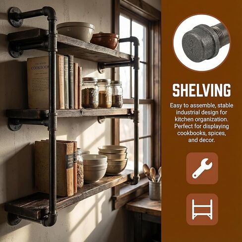 6 حزمة 3/4 بوصة غطاء أنبوب حديد الزهر القابل للطرق الأنابيب الصناعية للأنابيب والتجهيزات السوداء الملولبة DIY الأثاث الرجعية الأنابيب والتجهيزات in Kuwait