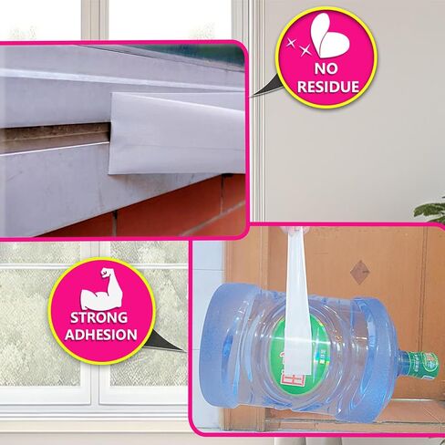 شريط ختم الطقس للنافذة البيضاء من WENSSKKU مقاس 2 بوصة × 65 قدمًا، شريط ختم مكيف الهواء للنافذة، خالي من البقايا لمنع تيارات الهواء البارد والغبار والضباب الدخاني in Kuwait