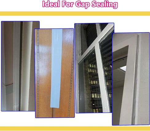 شريط ختم الطقس للنافذة البيضاء من WENSSKKU مقاس 2 بوصة × 65 قدمًا، شريط ختم مكيف الهواء للنافذة، خالي من البقايا لمنع تيارات الهواء البارد والغبار والضباب الدخاني in Kuwait