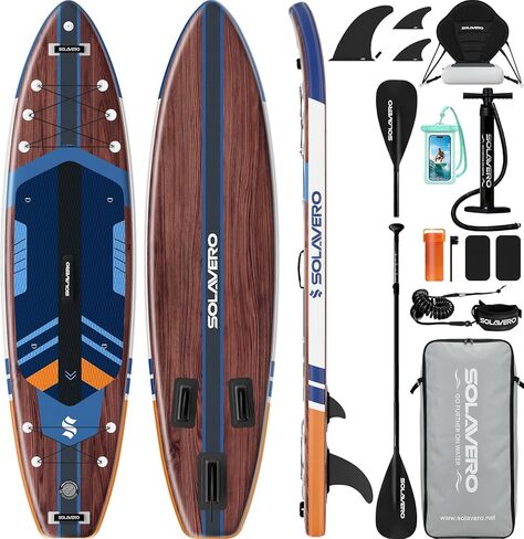 SOLAVERO 11'6"Inflatable Paddle Board with Premium SUP Board Accessories, Paddle Board with Anti-Slip EVA Deck for Youth&Adults of All Skill Levels,SUP Board with Seat for Yoga,Fishing,Surf in Saudi Arabia