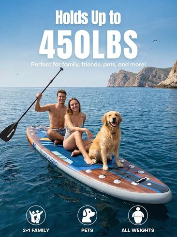 SOLAVERO 11'6"Inflatable Paddle Board with Premium SUP Board Accessories, Paddle Board with Anti-Slip EVA Deck for Youth&Adults of All Skill Levels,SUP Board with Seat for Yoga,Fishing,Surf in Saudi Arabia