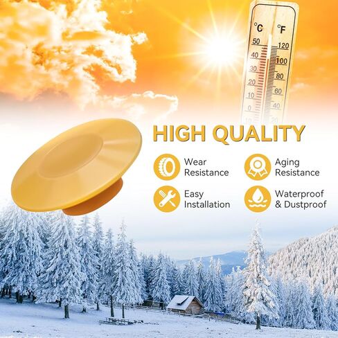 أغطية براغي عتبة بديلة لأغطية براغي عتبة الباب Therma Tru - سهلة التركيب مثالية لإخفاء براغي العتبة المكشوفة، لون بلوط فاتح (4 عبوات) in Saudi Arabia