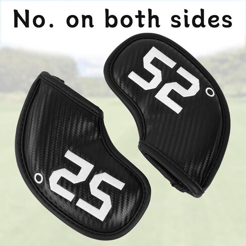 Craftsman Golf 6pcs Golf Club Wedge Covers Protective Headcover 50° 52° 54° 56° 58° 60° on Both Sides Woven Embossed Faux Leather Black fit RH and LH in Saudi Arabia