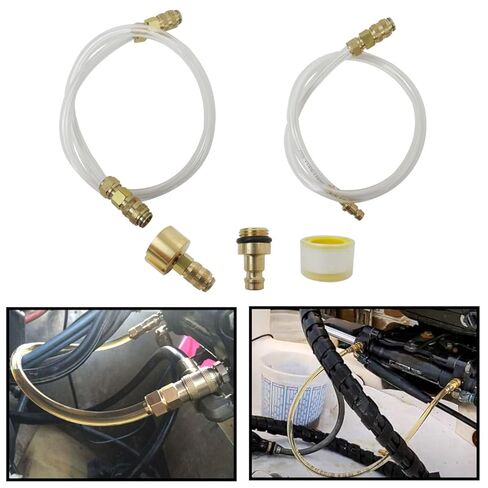 Professional Bleed Kit and Fill Kit with Leak Free Brass Helm Fitting Rust Proof Quick Connect Fit for Seastar Hydraulic Steering Systems & Hydraulic Steering Fluid in Saudi Arabia
