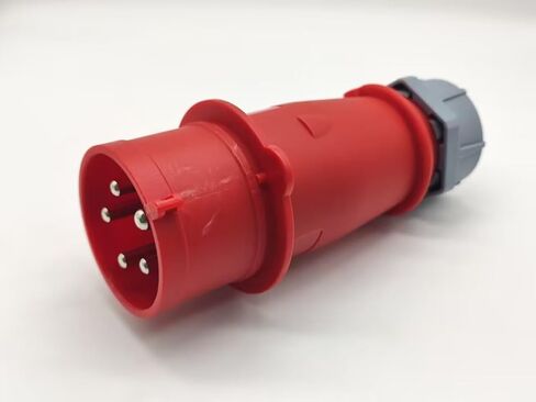 Waterproof Industrial Connector Plug 5Pin 32A-6H 380V-415V 3P+E+N IP44 in Saudi Arabia