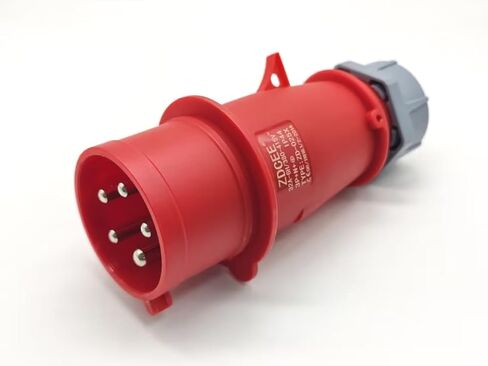 Waterproof Industrial Connector Plug 5Pin 32A-6H 380V-415V 3P+E+N IP44 in Saudi Arabia