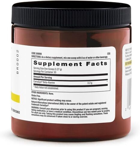 BEYOND RAW Chemistry Labs Beta-Alanine Powder, Increases Workout Performance and Decreases Muscle Soreness, 30 Servings in Kuwait