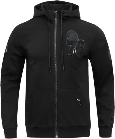 Pro Standard NBA mens Mens Nba Classic Triple Black Cotton Double Knit Full Zip Hoodie in Saudi Arabia