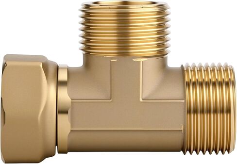 I-MART 3/4" Brass Tee Pipe Fitting, 3/4 NPT Male x Male x Female Swivel 3-Way Adapter for Air Compressor, Pneumatic & Non-Potable Industrial Fluid Line Applications in Saudi Arabia