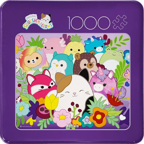 Buffalo Games - Squishmallows - Grow Together - 1000 Piece Jigsaw Puzzle for Adults - Collectible Tin Case - Finished Size is 26.6 x 19 in Saudi Arabia