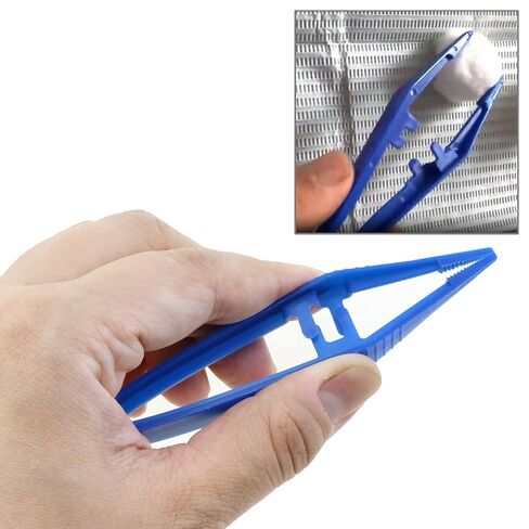 50-Pack Disposable Tweezers Bulk Blue Plastic Tweezer for Home, School and Laboratory Use in Saudi Arabia