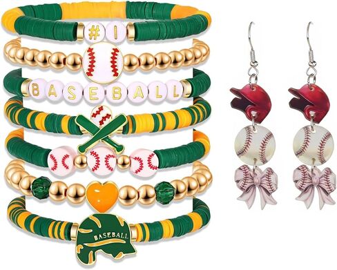 Baseball Charm Bracelet, Jewelry Gift for Women and Men, Sports Fan in Saudi Arabia