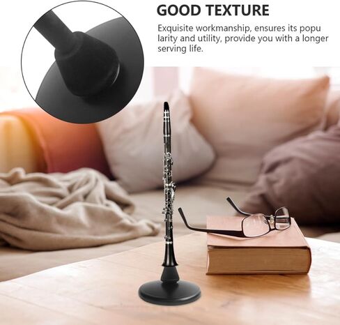 SUPVOX فلوت كلارينيت حامل حامل مزدوج الاستخدام لآلات النفخ مع قاعدة حديدية لعرض الفلوت والكلارينيت، رف موسيقى ثابت مناسب للموسيقيين والعروض in Kuwait