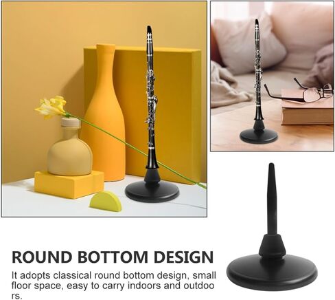 SUPVOX فلوت كلارينيت حامل حامل مزدوج الاستخدام لآلات النفخ مع قاعدة حديدية لعرض الفلوت والكلارينيت، رف موسيقى ثابت مناسب للموسيقيين والعروض in Kuwait