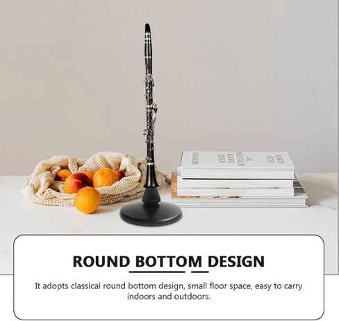 SUPVOX فلوت كلارينيت حامل حامل مزدوج الاستخدام لآلات النفخ مع قاعدة حديدية لعرض الفلوت والكلارينيت، رف موسيقى ثابت مناسب للموسيقيين والعروض in Kuwait