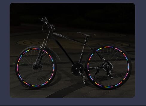 Reflective Rim Tapes, Rainbow Pattern, 9cm x 0.7cm, 20 Pieces, for Cars Motorcycles Bikes in Saudi Arabia