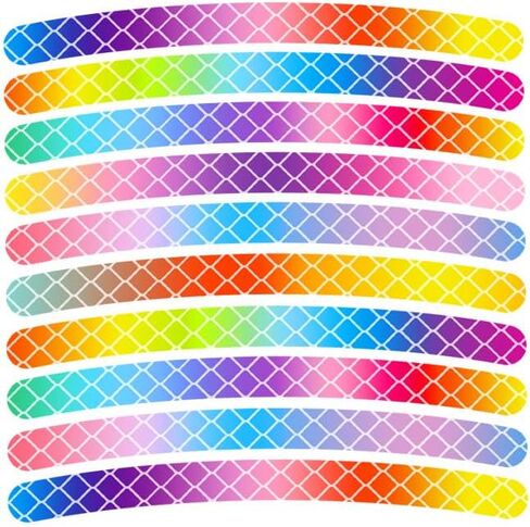 Reflective Rim Tapes, Rainbow Pattern, 9cm x 0.7cm, 20 Pieces, for Cars Motorcycles Bikes in Saudi Arabia