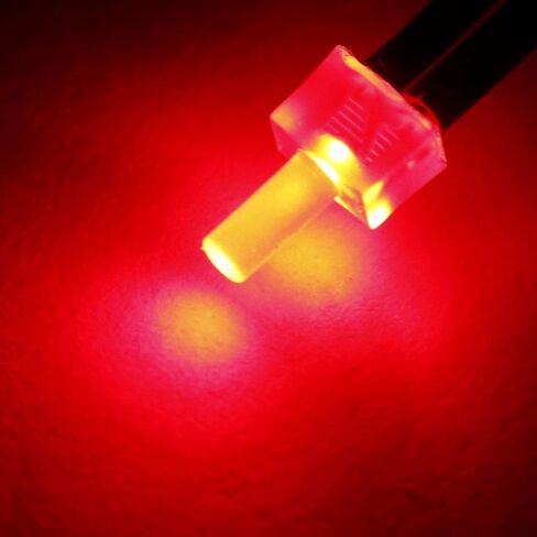 uxcell 20 قطعة 2 مم LED سلكية مسبقًا، عدسة حمراء DC6-12V منتشرة، صمامات ثنائية باعثة للضوء in Saudi Arabia