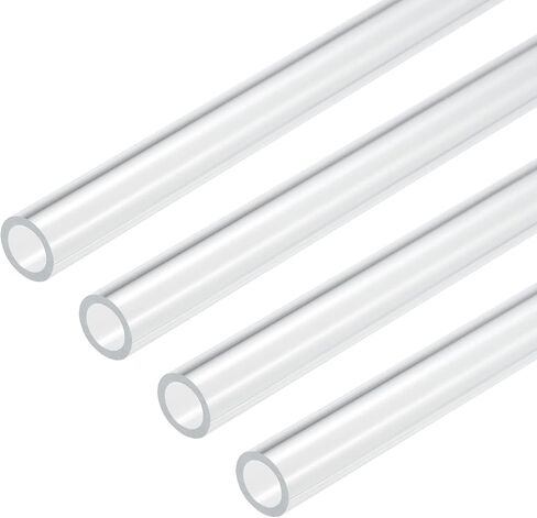 Clear Round Tube 11mm(0.4") ID 15mm(0.6") OD 10" for Lamps and Lanterns, Water Cooling System 4pcs in Saudi Arabia