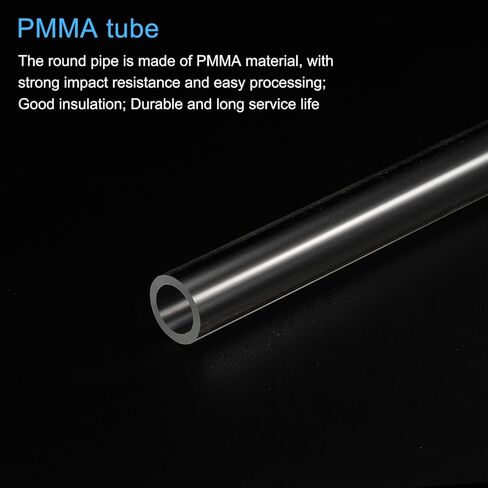 Clear Round Tube 11mm(0.4") ID 15mm(0.6") OD 10" for Lamps and Lanterns, Water Cooling System 4pcs in Saudi Arabia